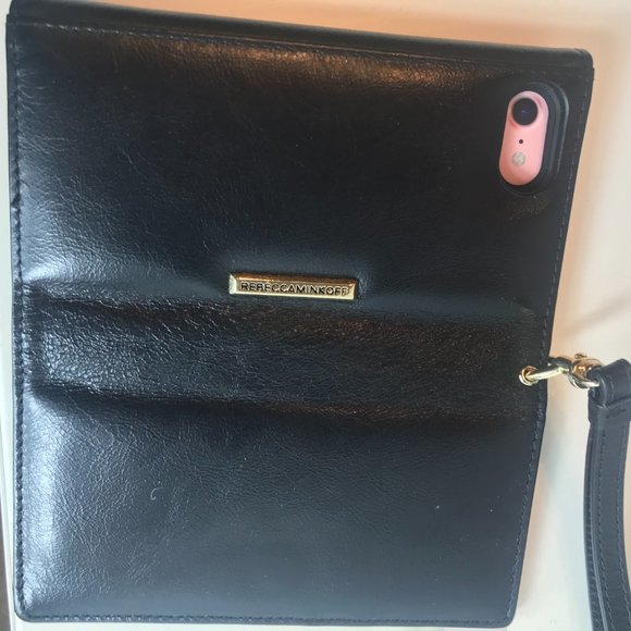 Rebecca Minkoff Leather IPHONE 7 Whipstitch WristWristlet CreditCard Wallet Case - Picture 3 of 11
